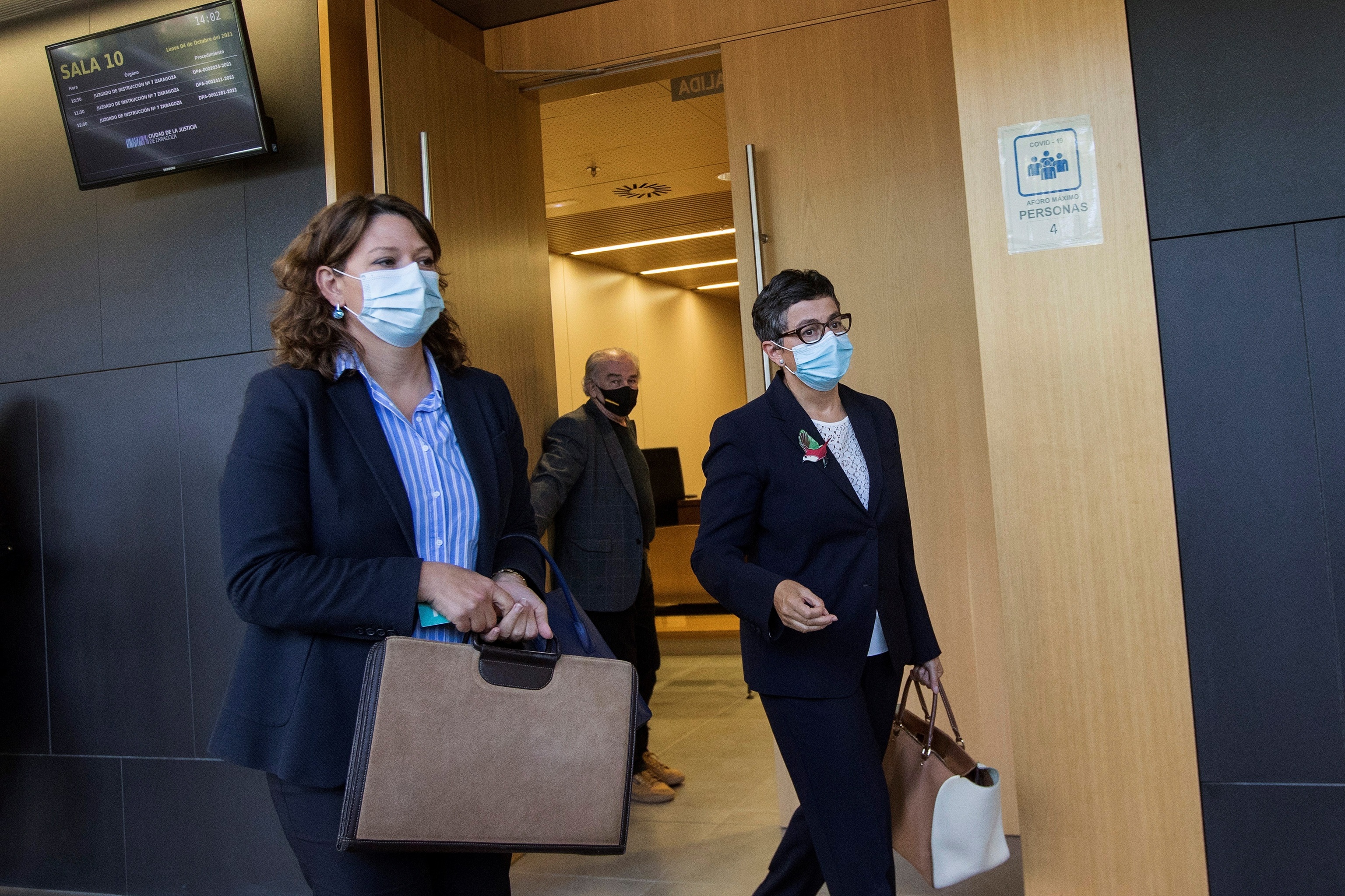L'ancien ministre lundi dernier devant le tribunal de Saragosse.