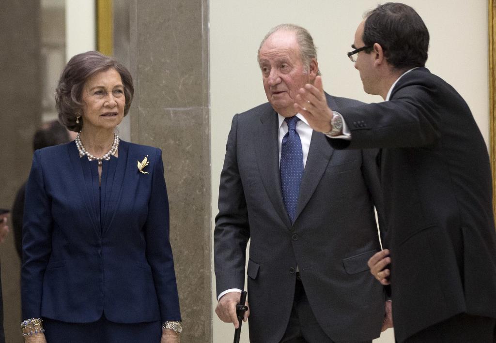 Le roi Juan Carlos, dans un acte à l'Académie des Beaux-Arts en 2017.