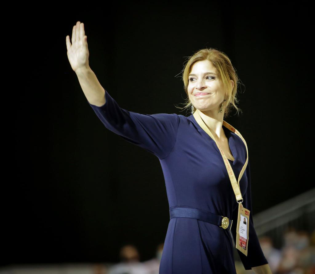 Hana Jalloul, au congrès du PSOE qui s'est tenu à Valence.