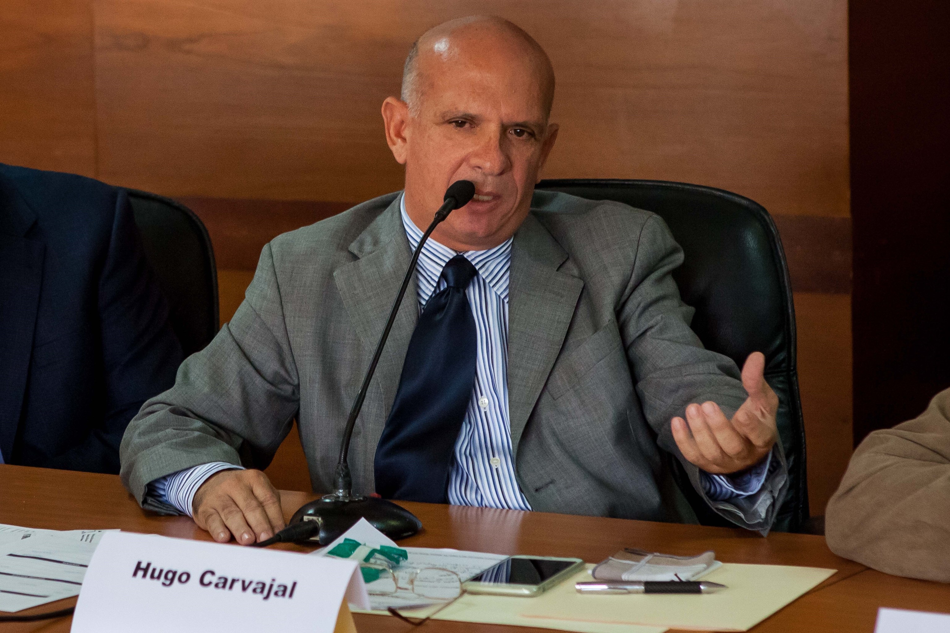 L'ancien chef du renseignement militaire vénézuélien Hugo Carvajal, à Caracas en 2019.