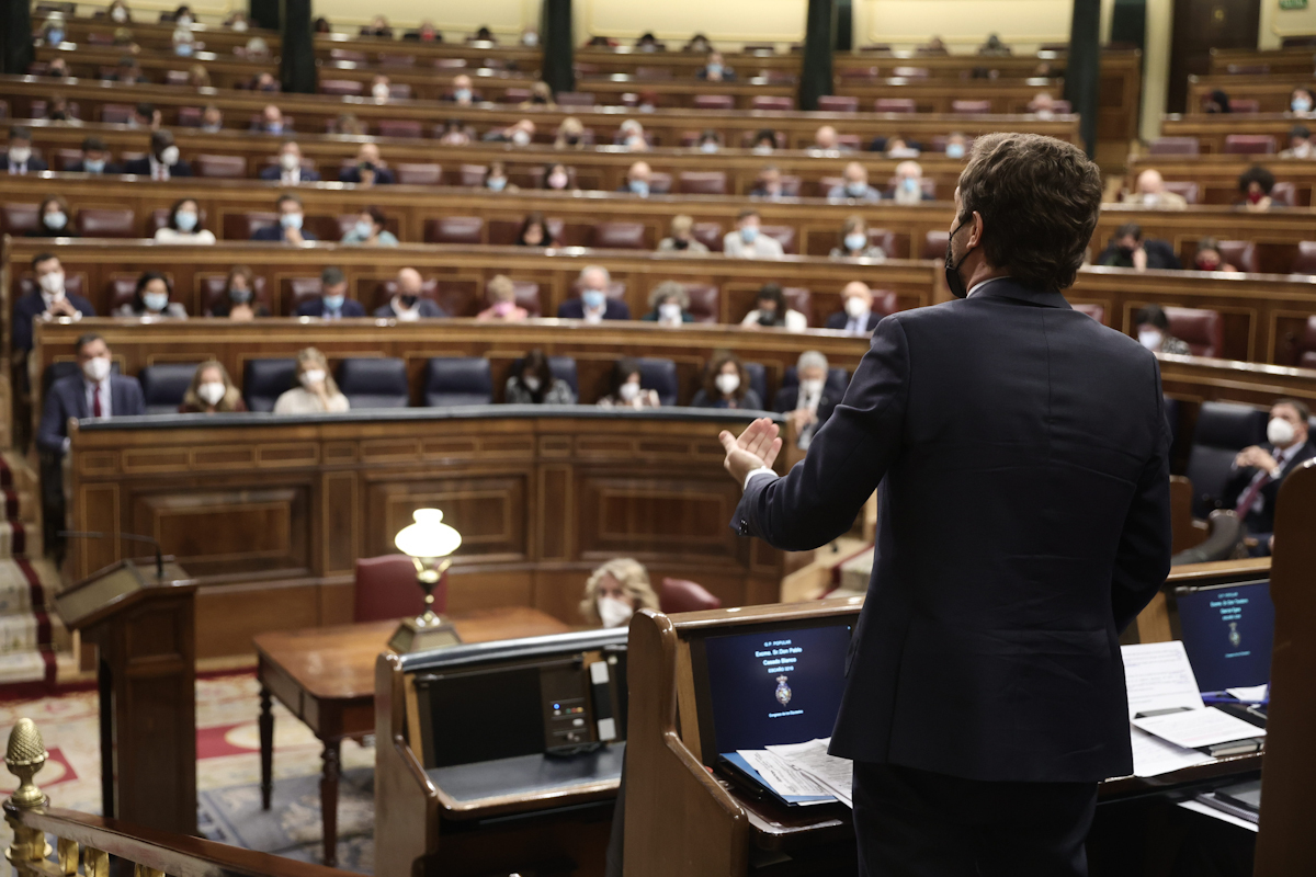 Pablo Casado, en séance plénière du Congrès.