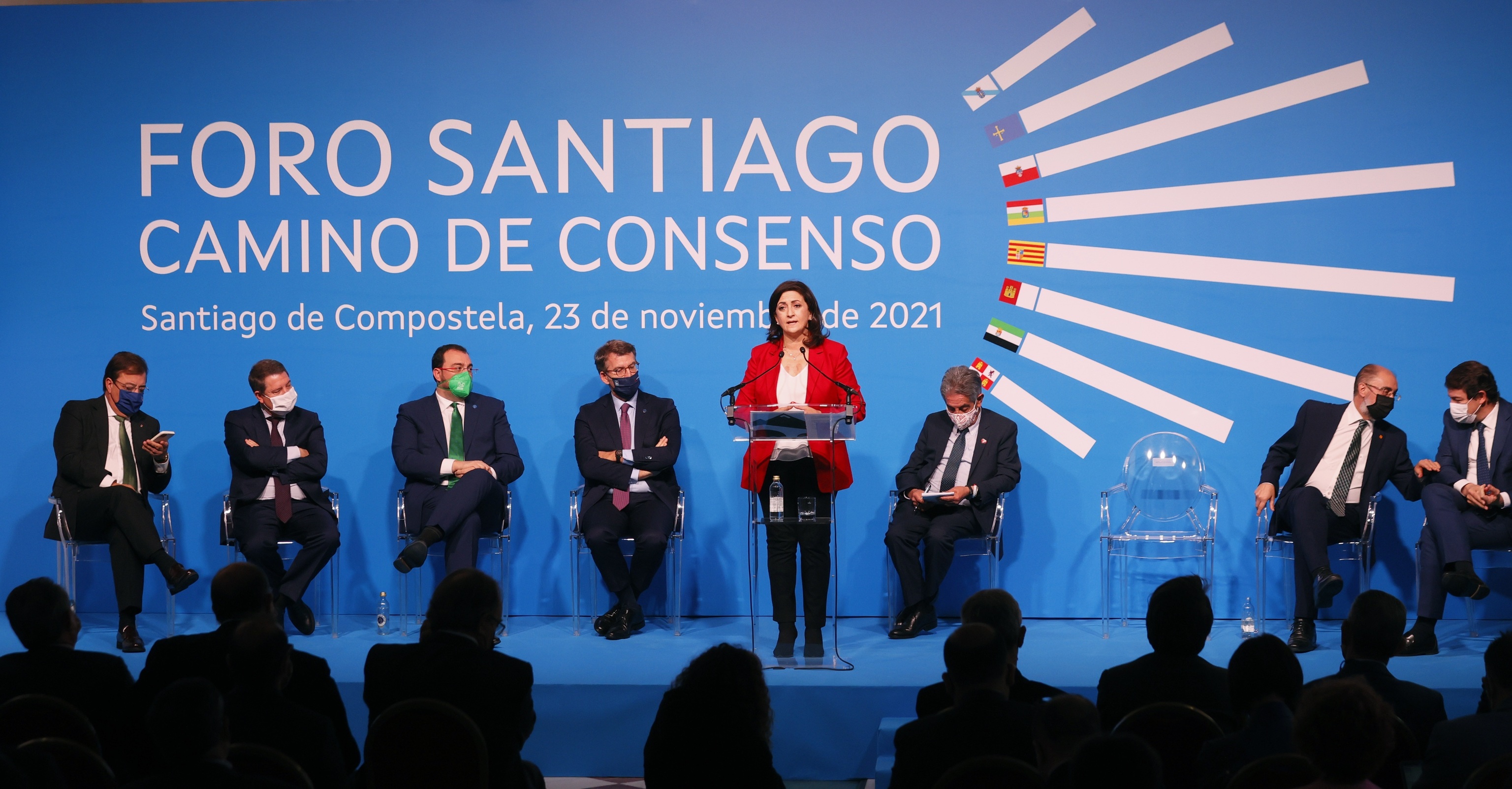 La présidente de La Rioja Concha Andreu lors de son discours