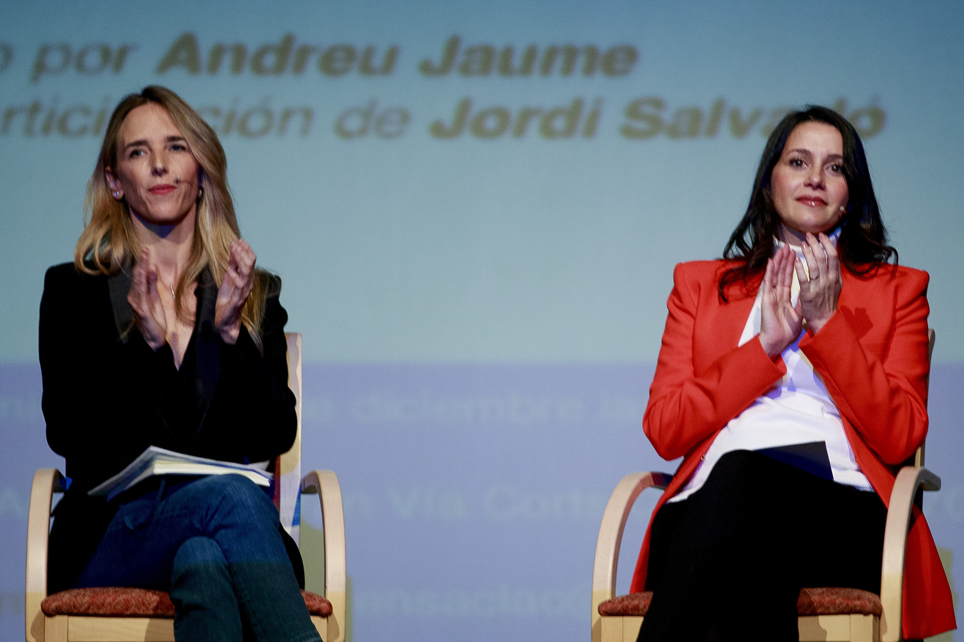 Alvarez de Toledo et Arrimadas lors de l'événement organisé à Barcelone