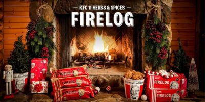 La bûche de feu aux 11 herbes et épices la plus vendue de KFC est de retour, maintenant en tant qu&rsquo;expérience à part entière de cabane en rondins à lécher les doigts
