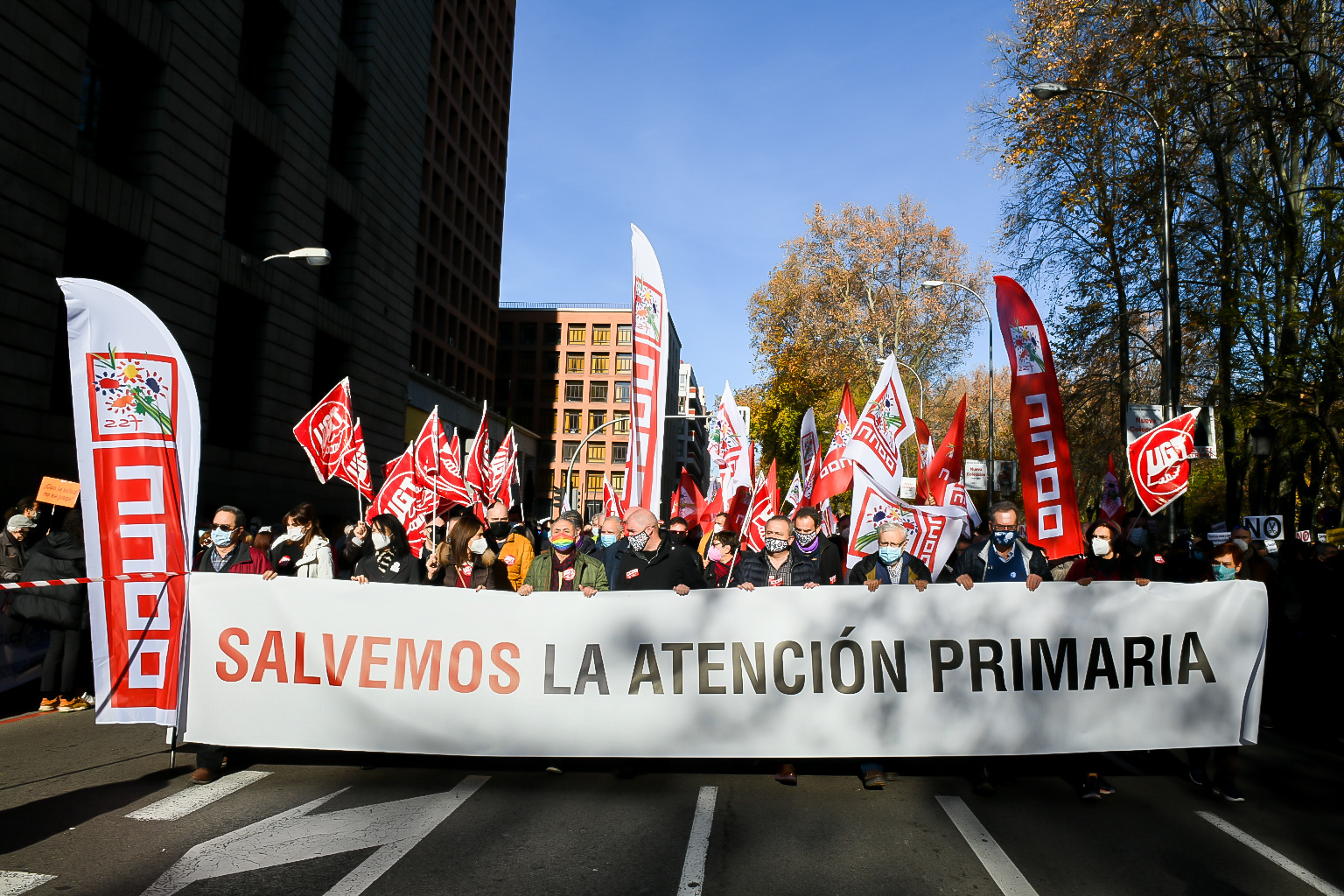 Chef de la marche à Madrid.