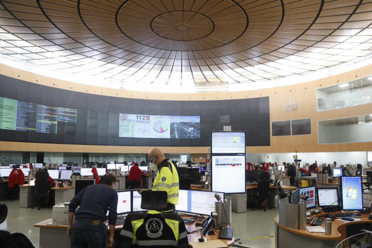 112 salle des opérations à Pozuelo.