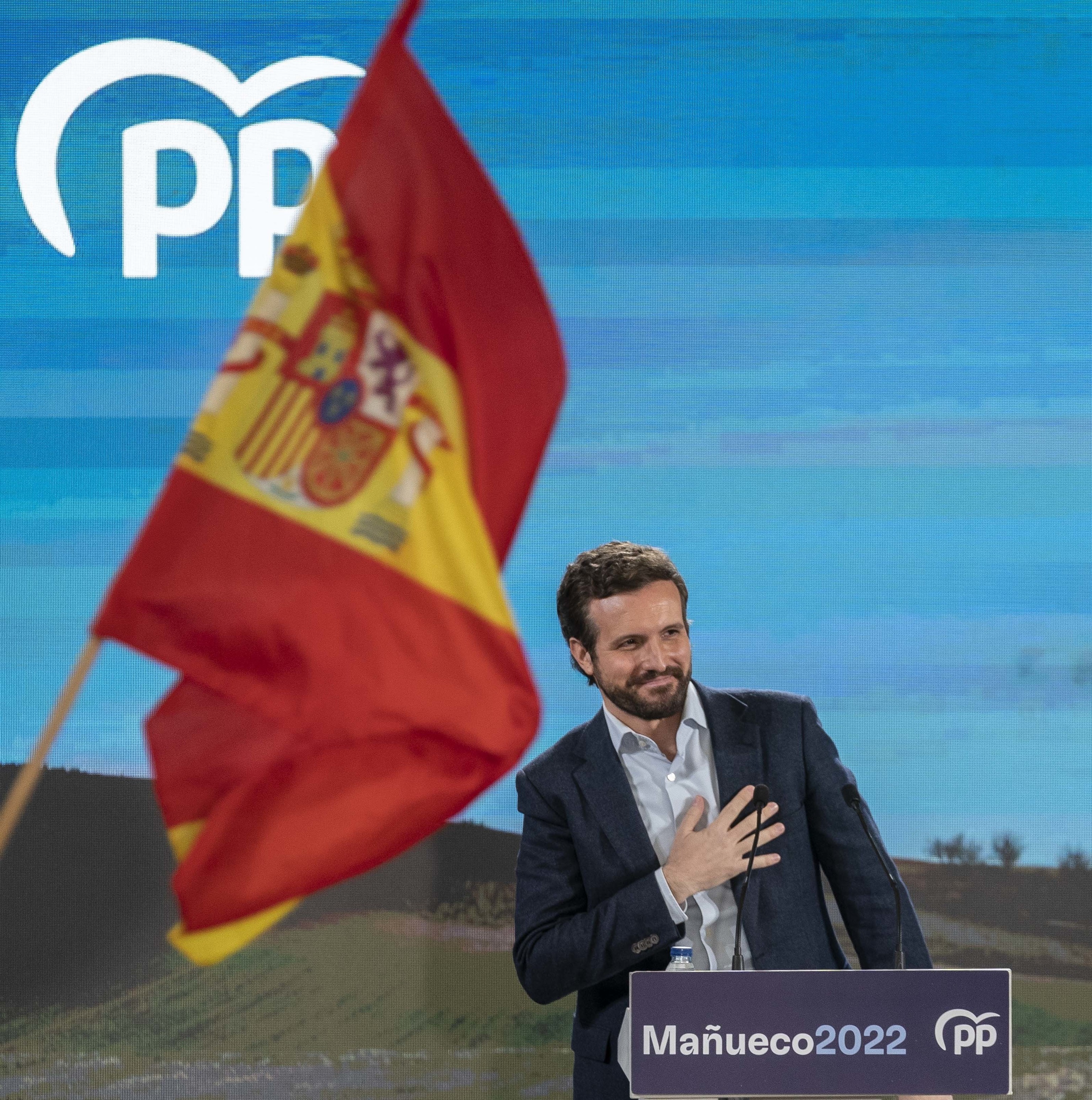Pablo Casado, dans un acte de campagne