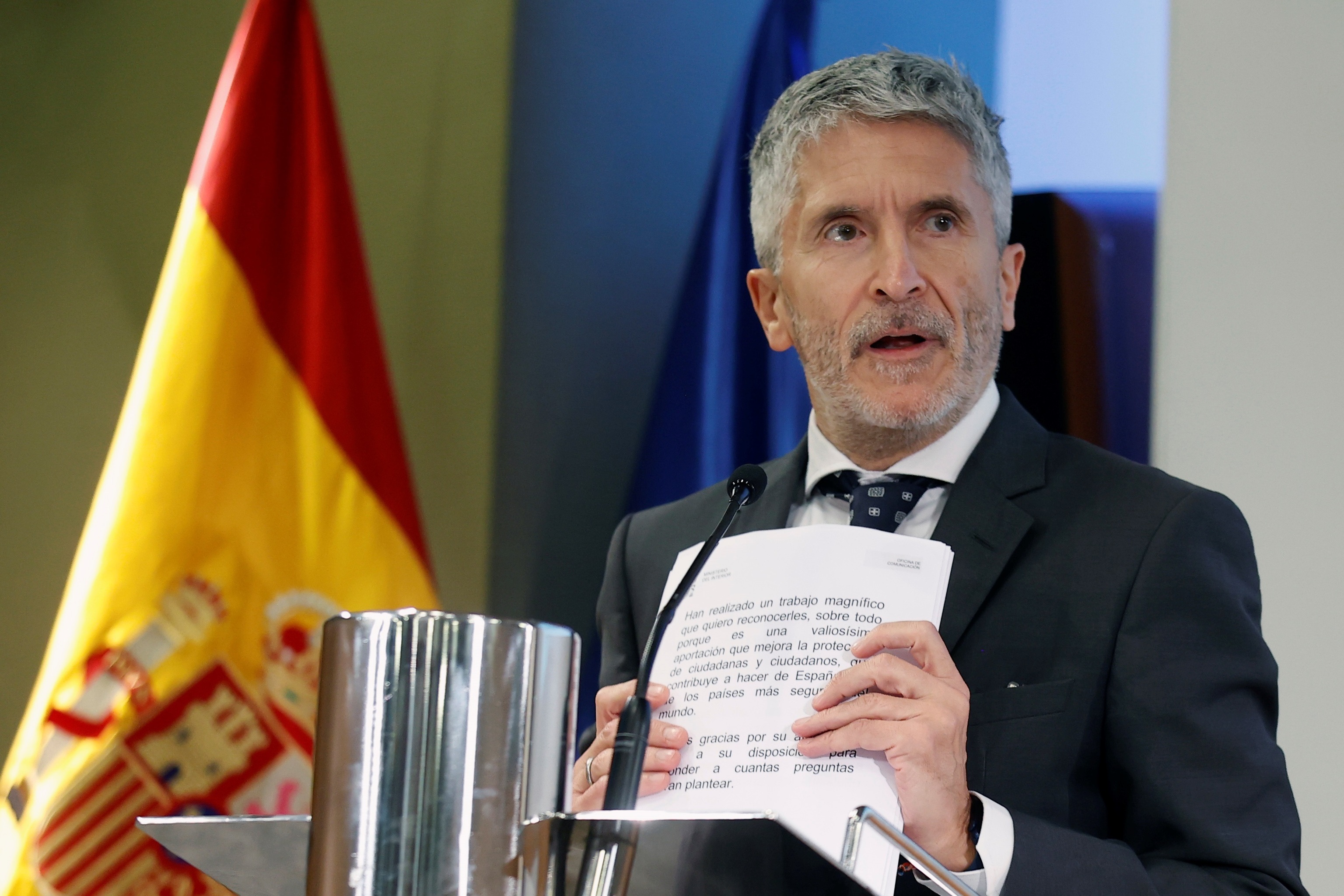 Le ministre Fernando Grande-Marlaska, ce lundi.