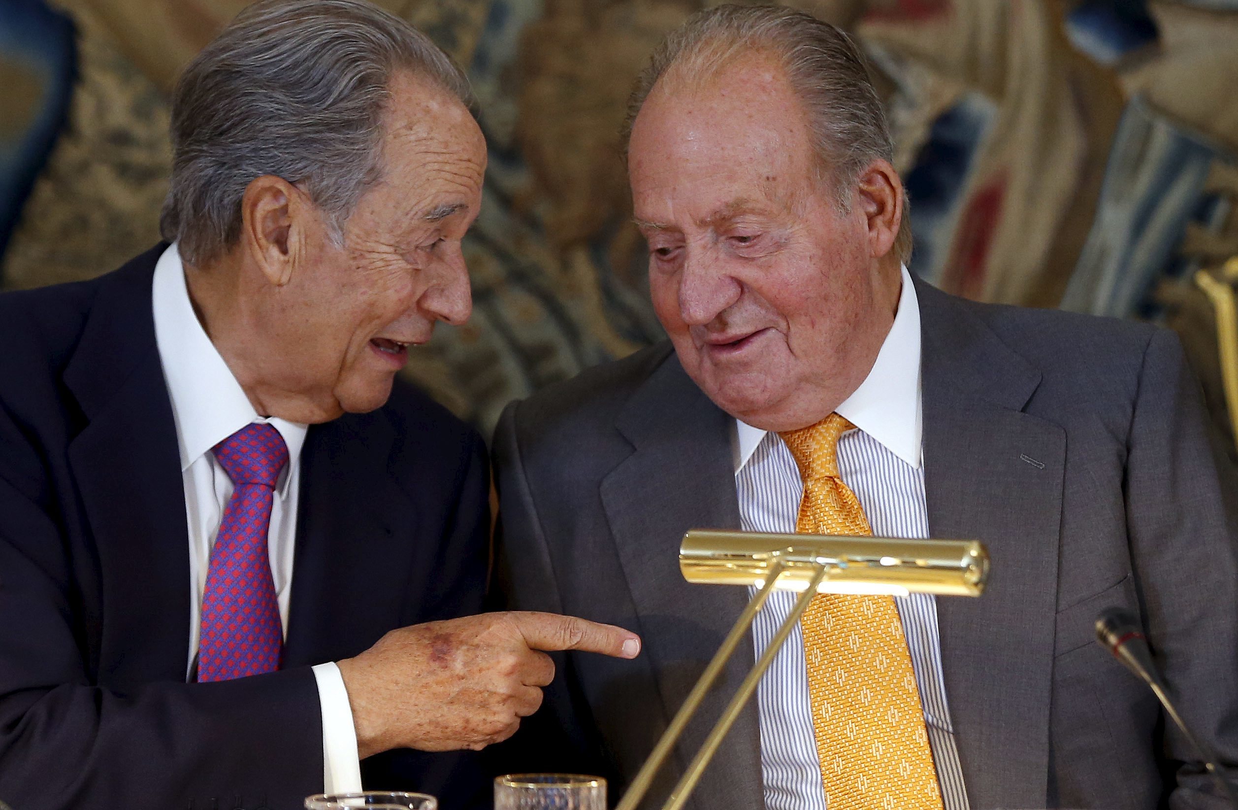 Le roi Juan Carlos, dans un acte à Zarzuela en 2014.