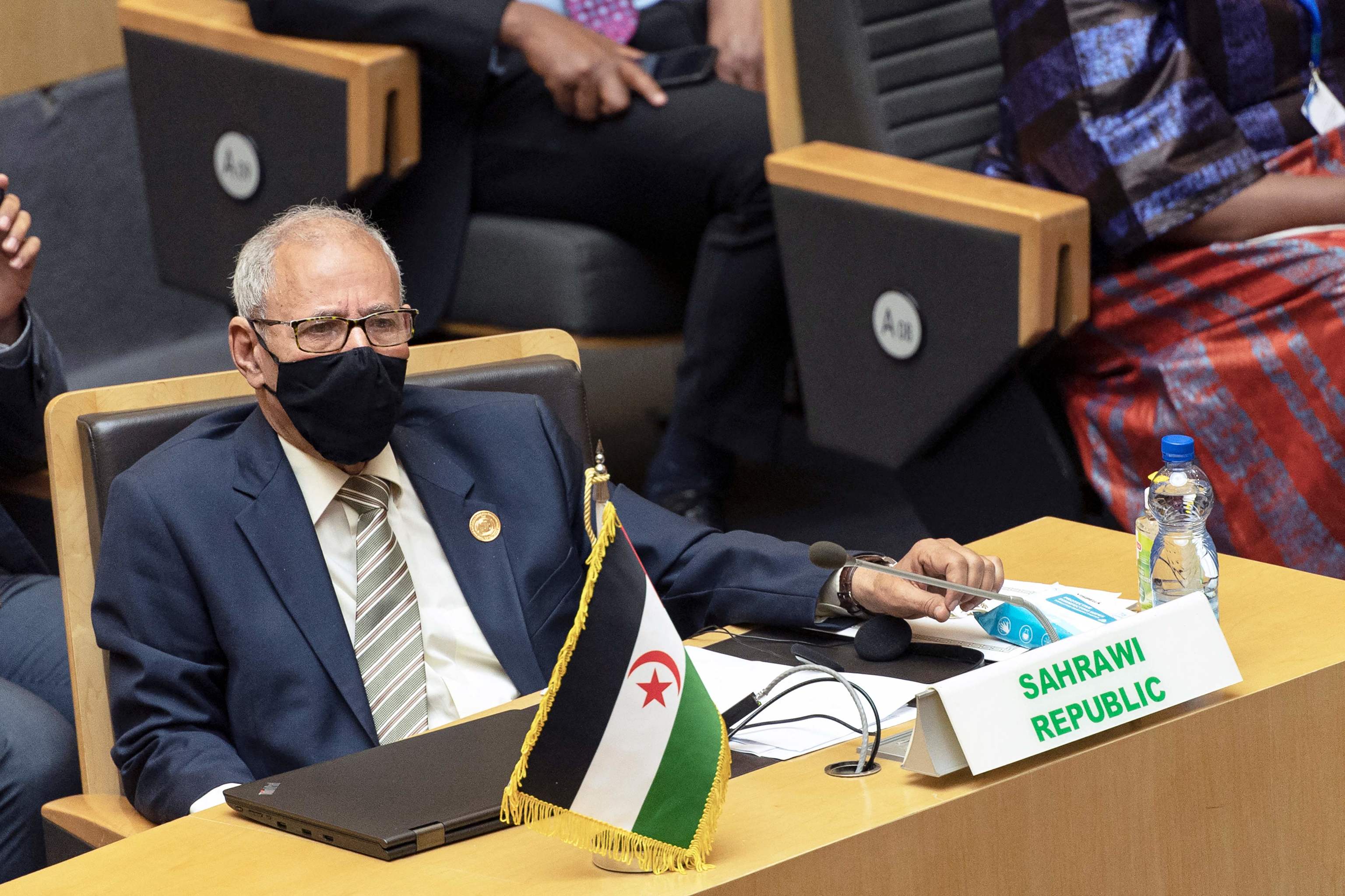 Brahim Ghali, le 5, lors d'une réunion à Addis-Abeba (Éthiopie) de l'Union africaine.