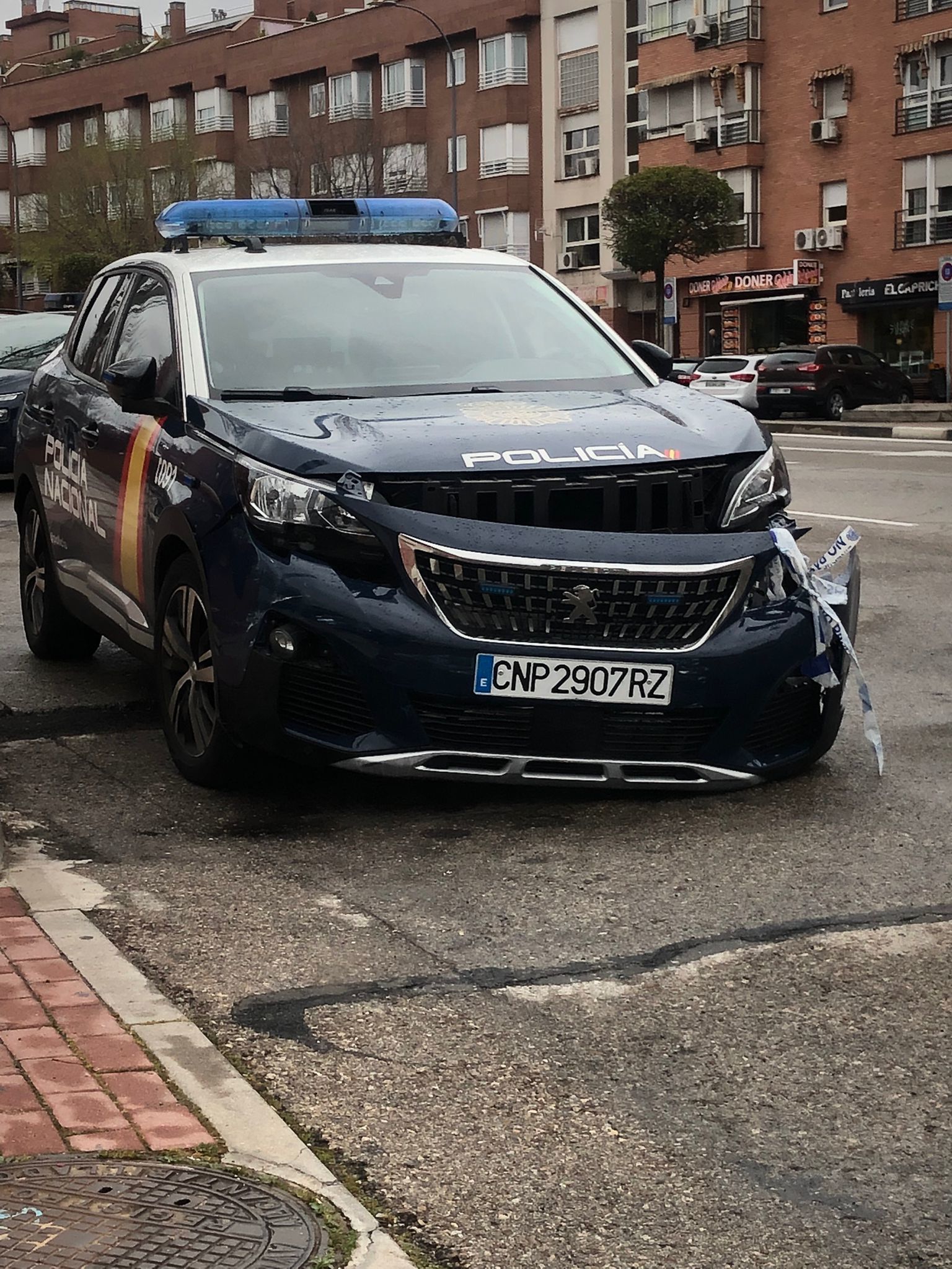 Une des voitures de police