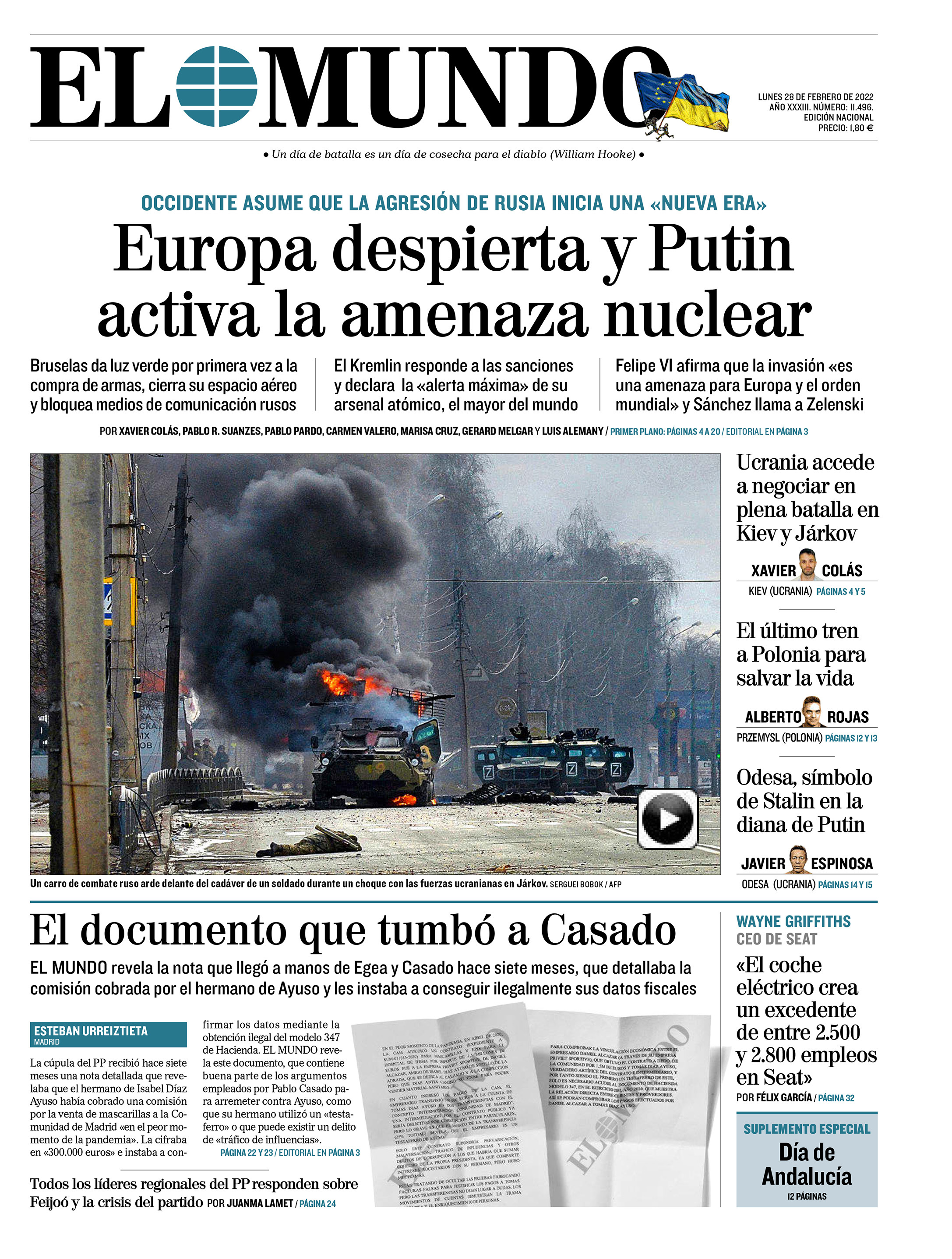 Couverture du 28 février 2022.