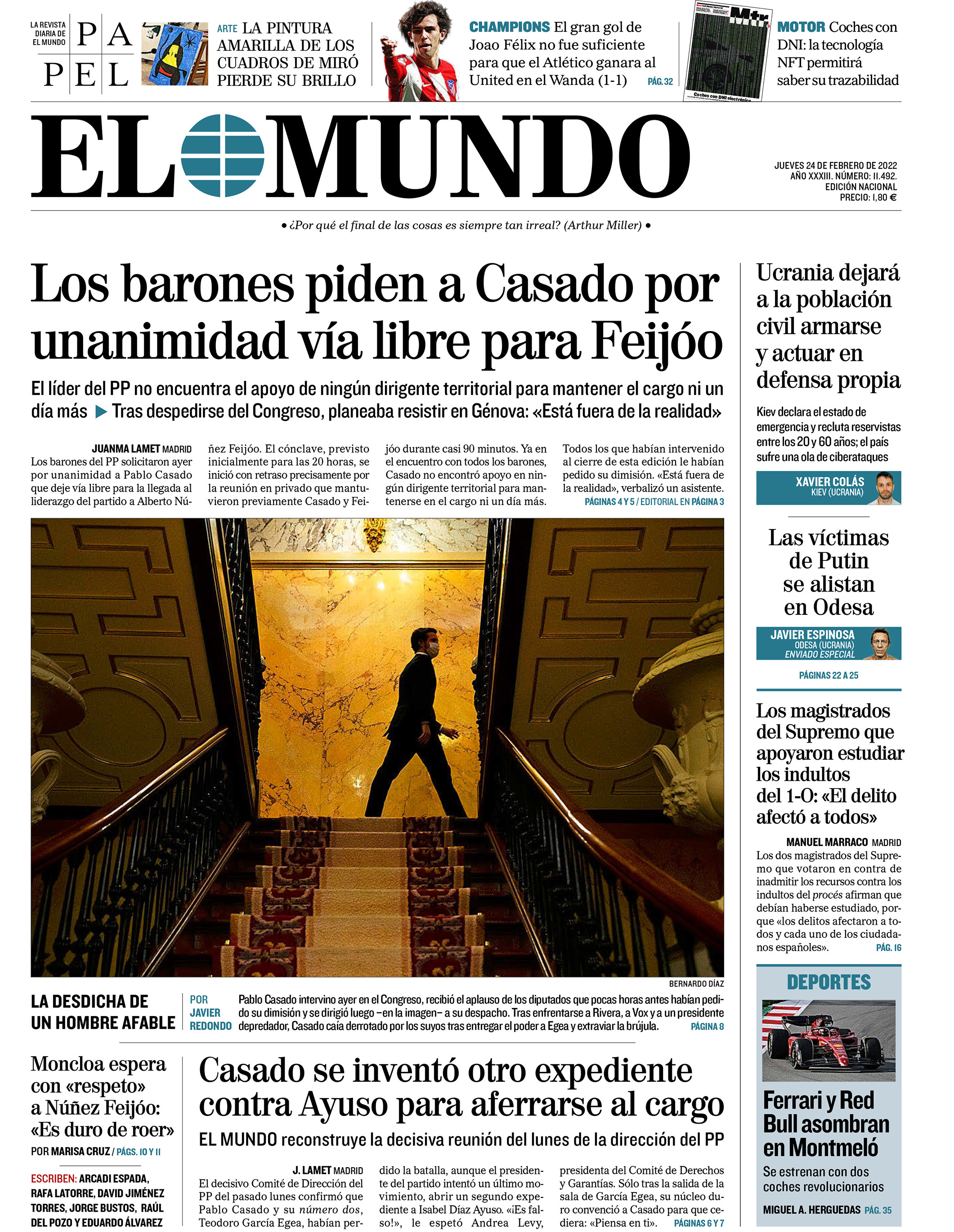 Couverture du 24 février 2022.