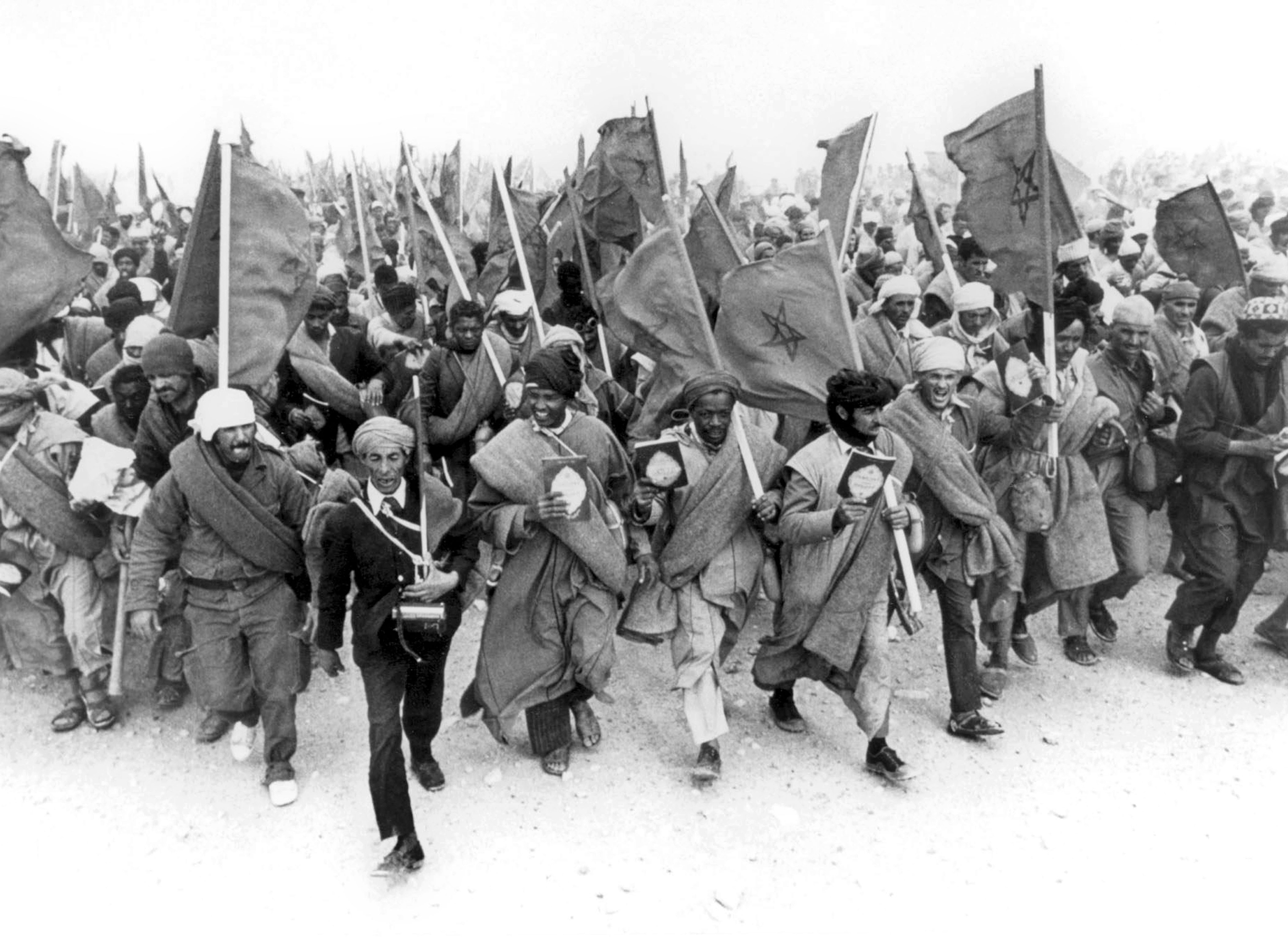 Des manifestants marocains