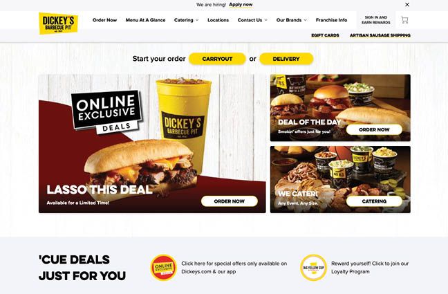 Dickey's présente un nouveau site Web et des améliorations d'application pour une expérience en ligne améliorée Dickey's présente un nouveau site Web et des améliorations d'application pour une expérience en ligne améliorée