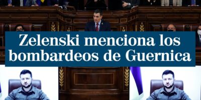 Zelensky fait appel à la mémoire du bombardement de Guernica pour demander le soutien de l&rsquo;Espagne contre Poutine
