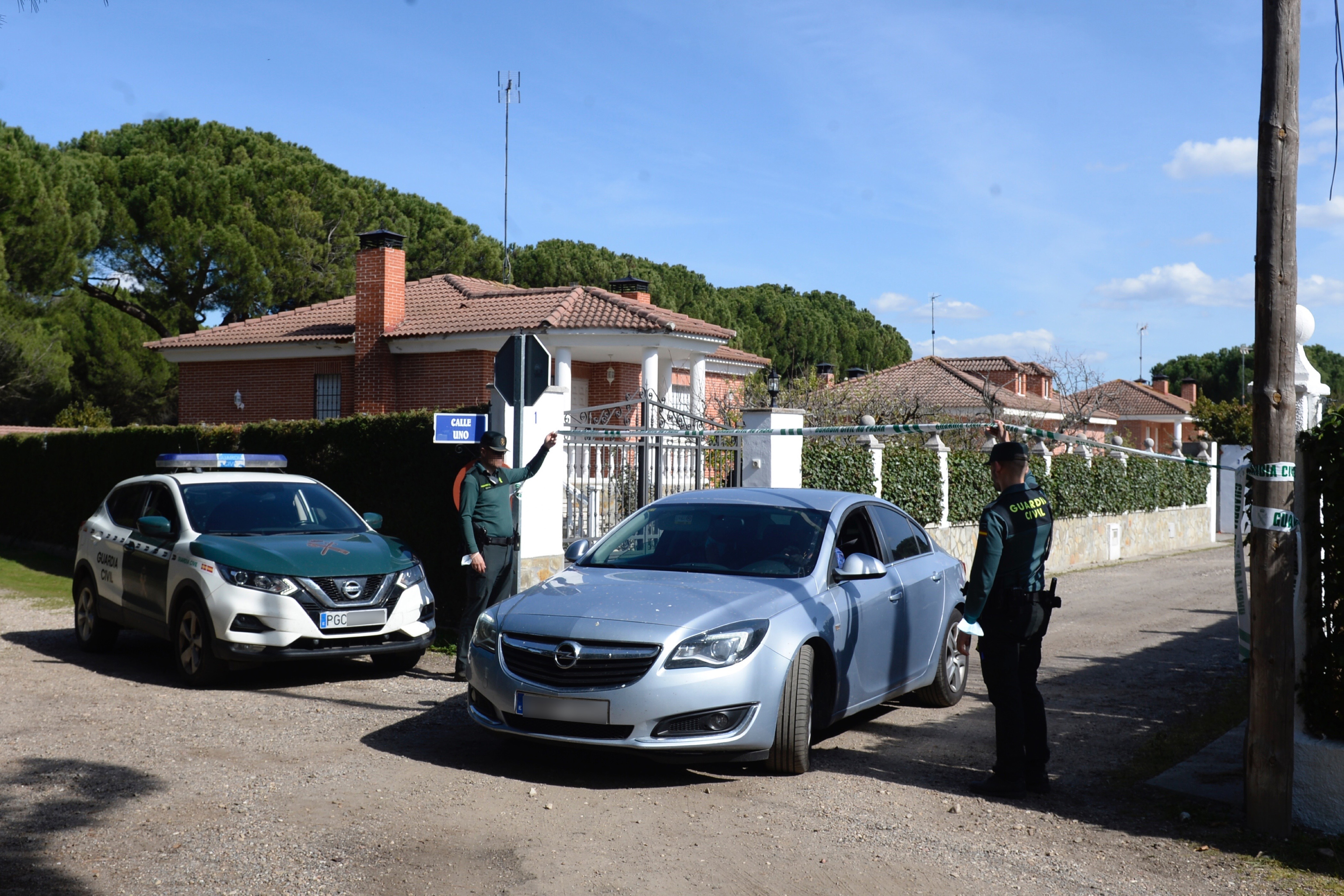 Un contrôle de la Garde Civile lors de la perquisition du domicile de 