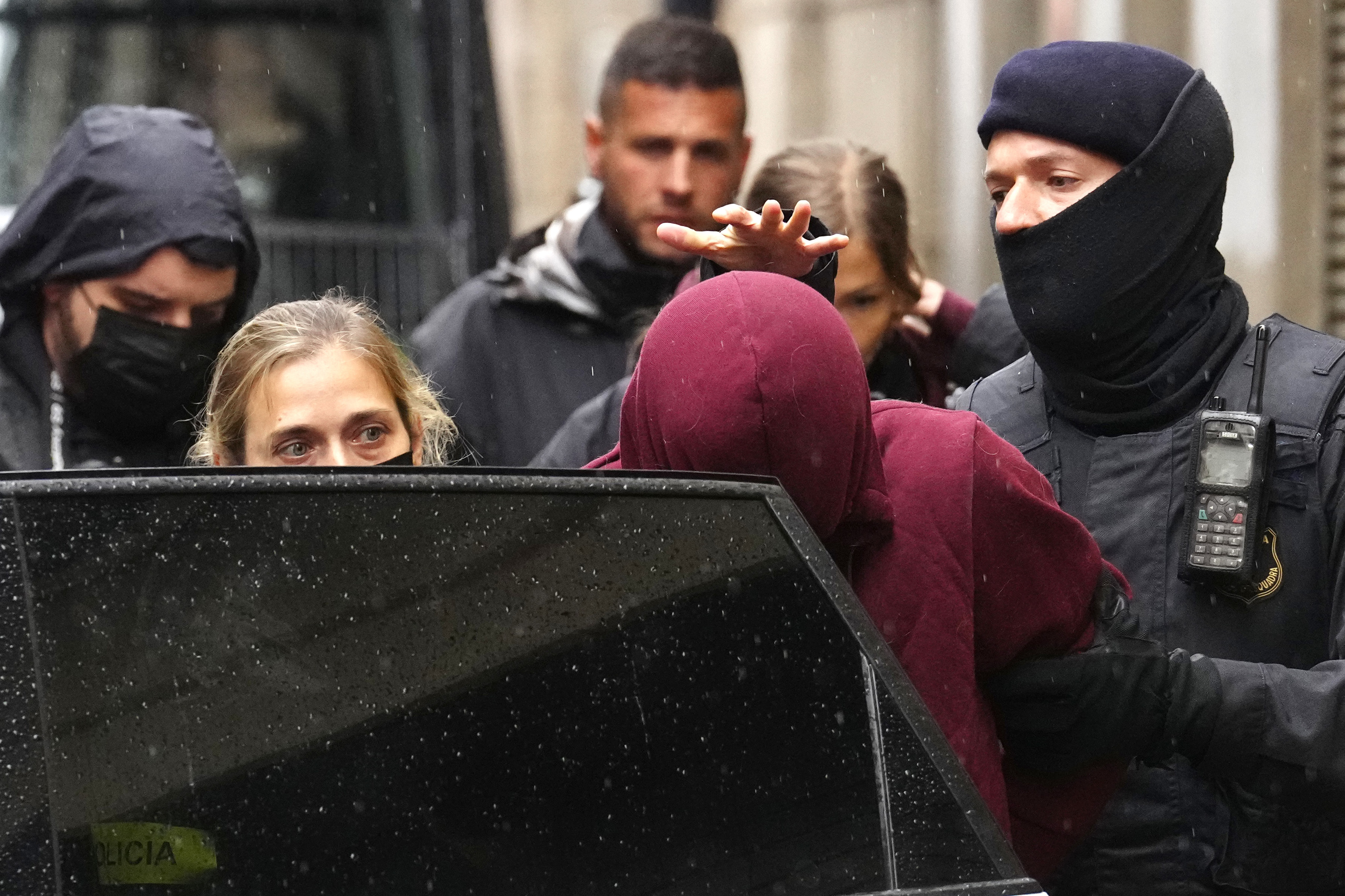 Le suspect après son arrestation