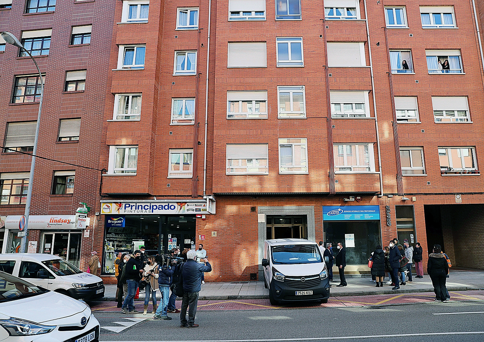 Le bâtiment d'Oviedo où la fille a été assassinée