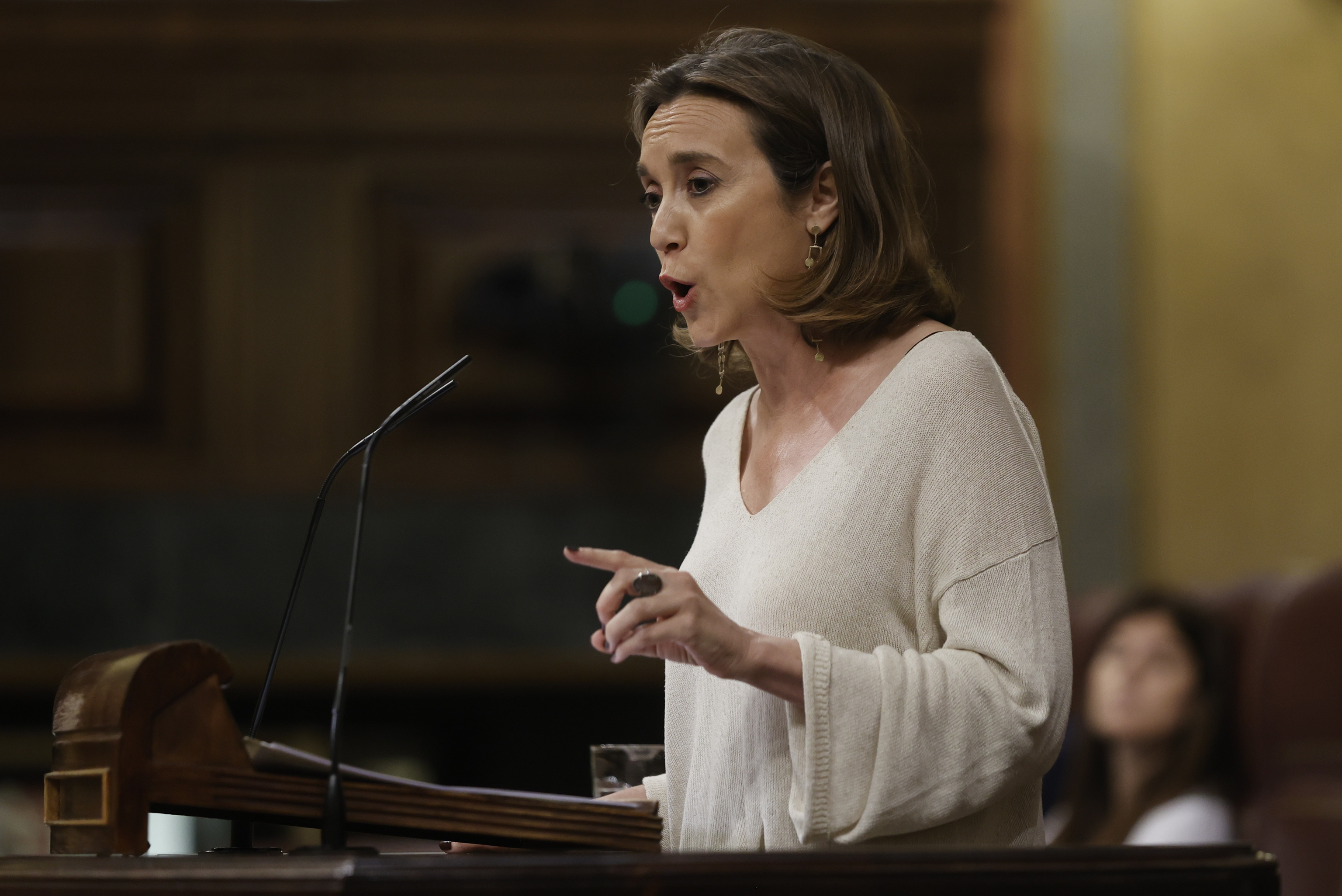 Cuca Gamarra, porte-parole du PP au Congrès, dans son discours