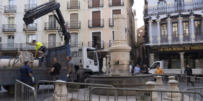 L’emblématique Fuente del Torico de Teruel s&rsquo;effondre