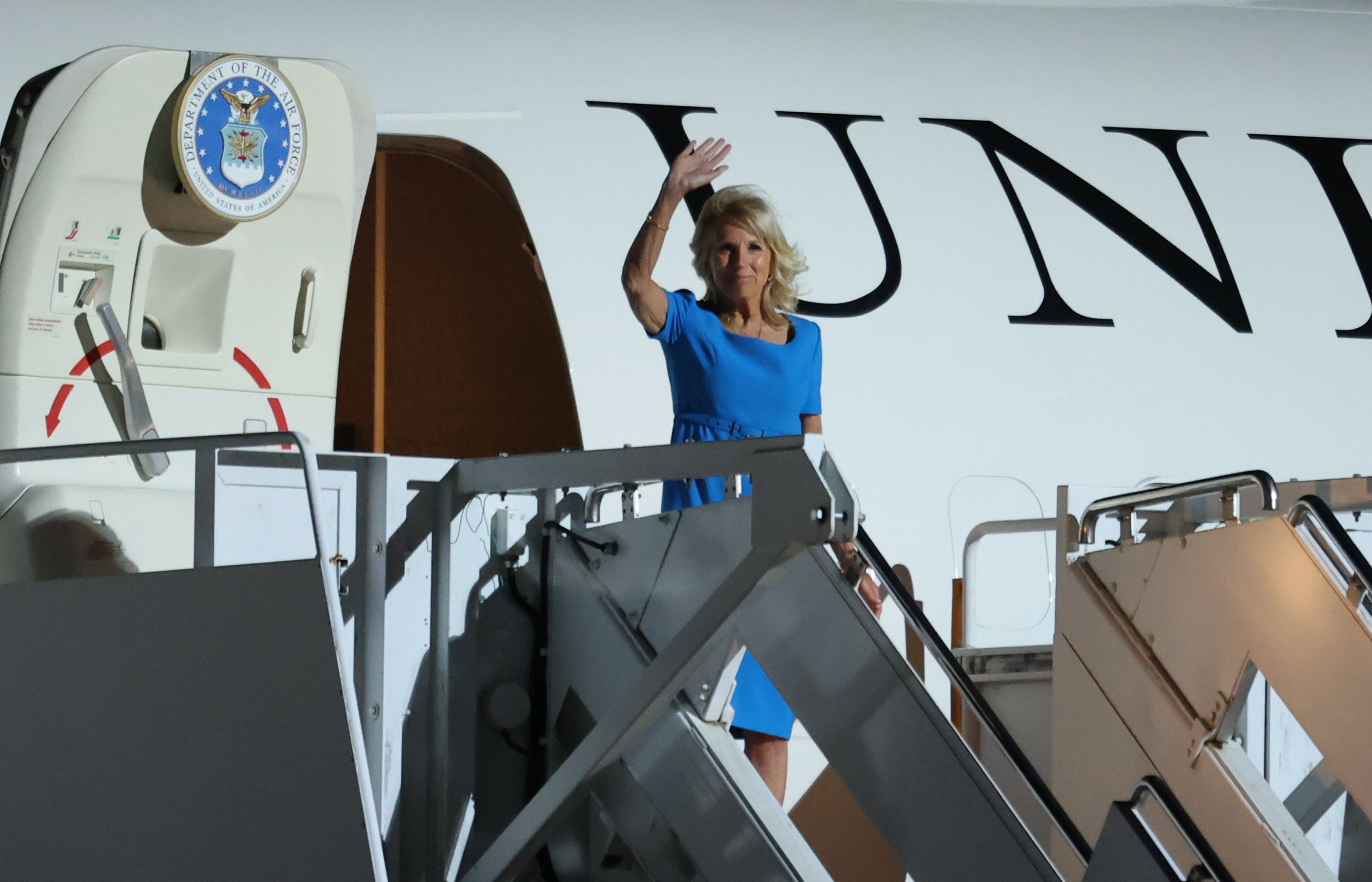 Arrivée de Jill Biden hier soir à Madrid.