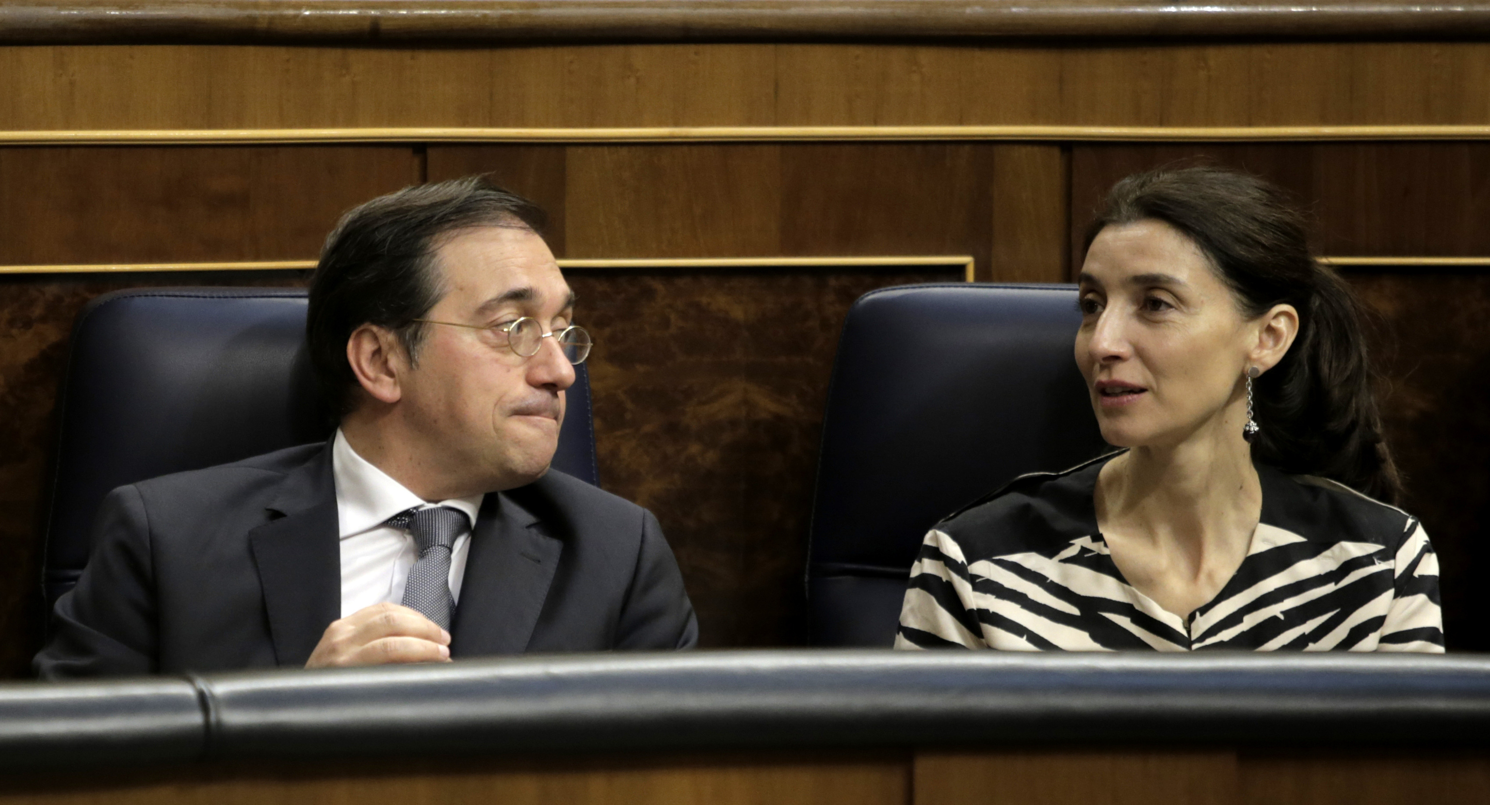 La ministre de la Justice Pilar Llop, siégeant dans la chambre du Congrès des députés.