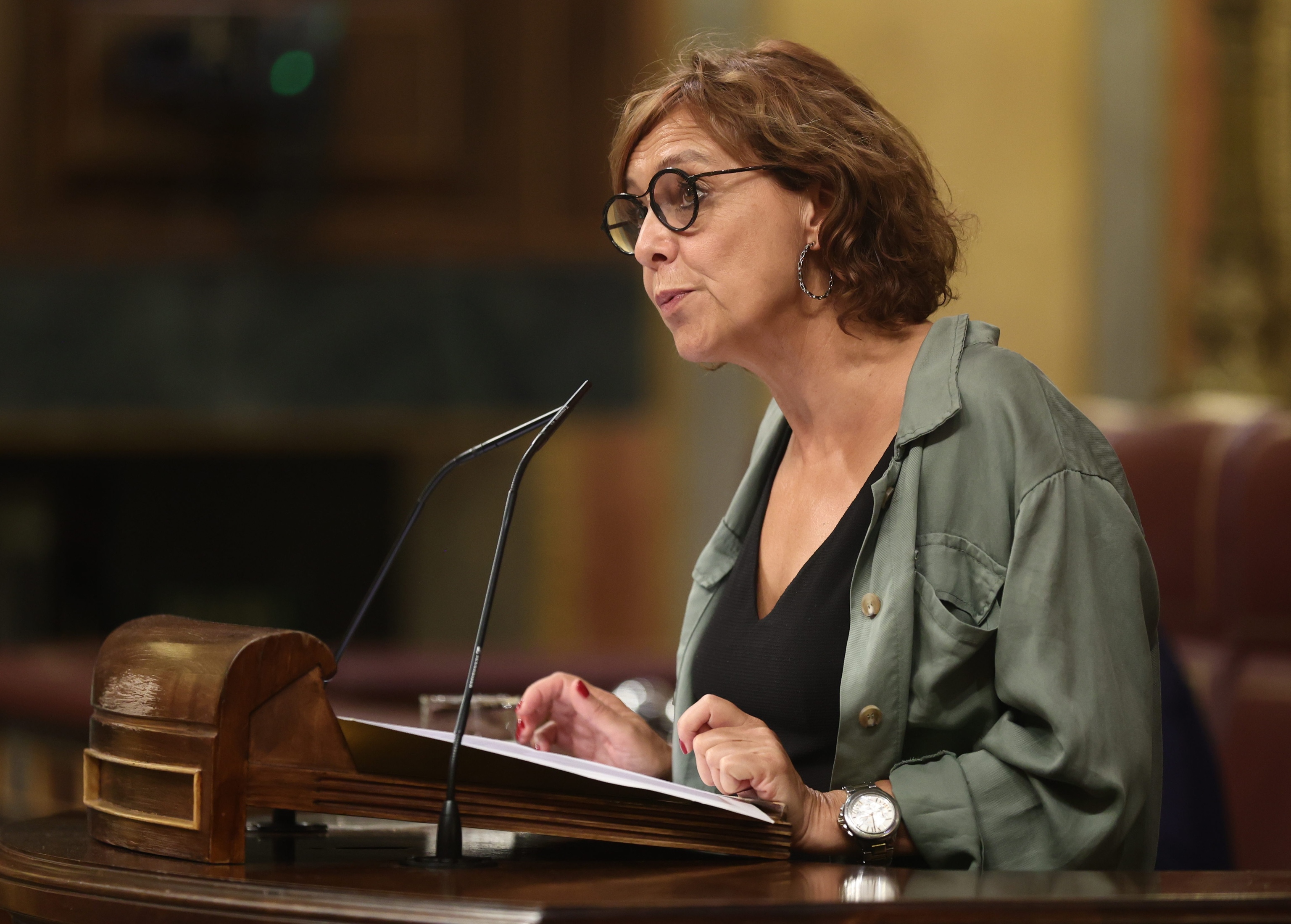 Le député ERC, Montserrat Bassa, intervient au Congrès.