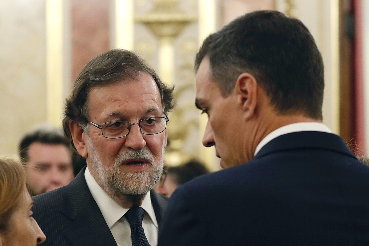 L'ancien président Mariano Rajoy avec Pedro S