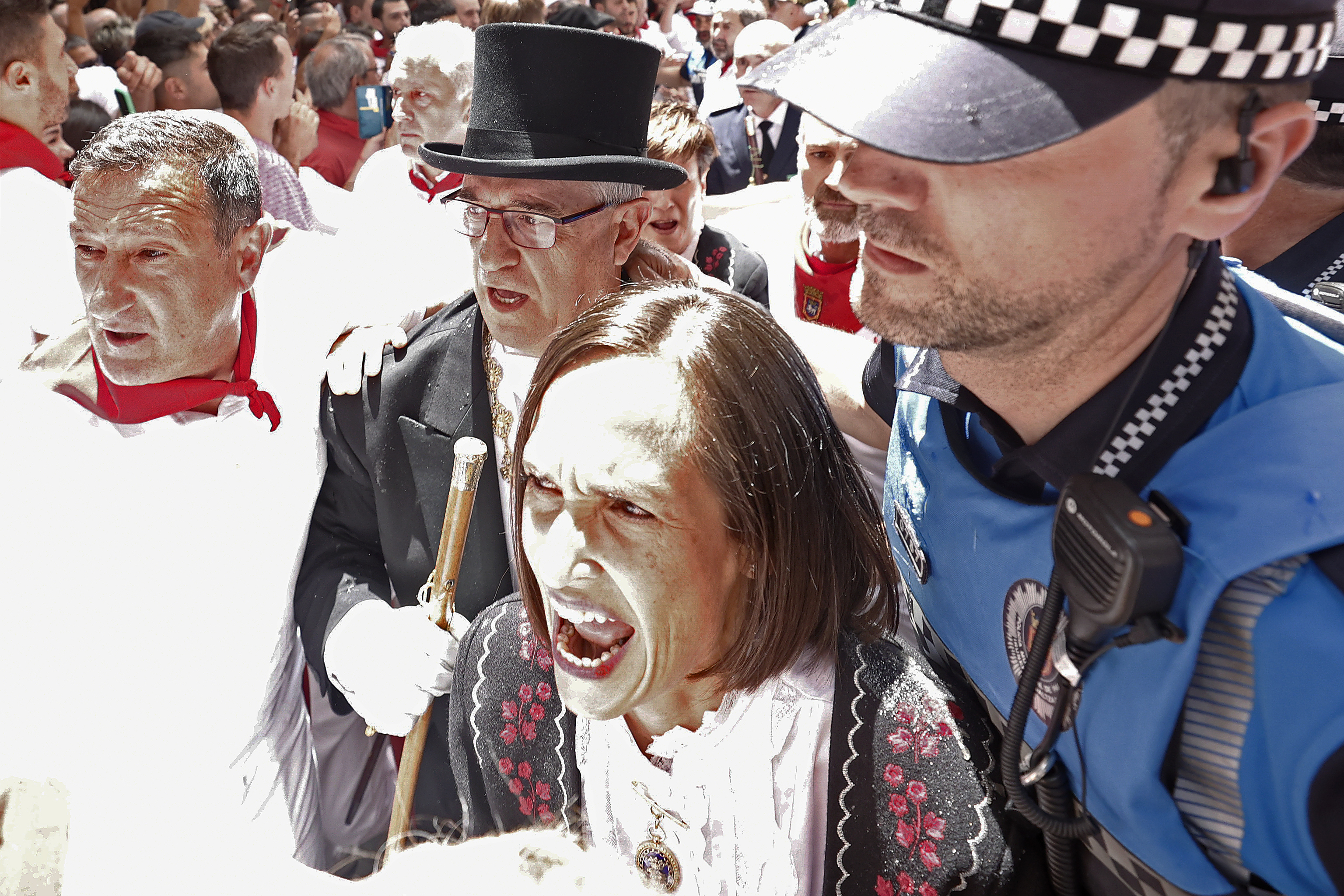 Le maire de Pampelune, ​​Enrique Maya, et le conseiller de Navarre Suma Mar