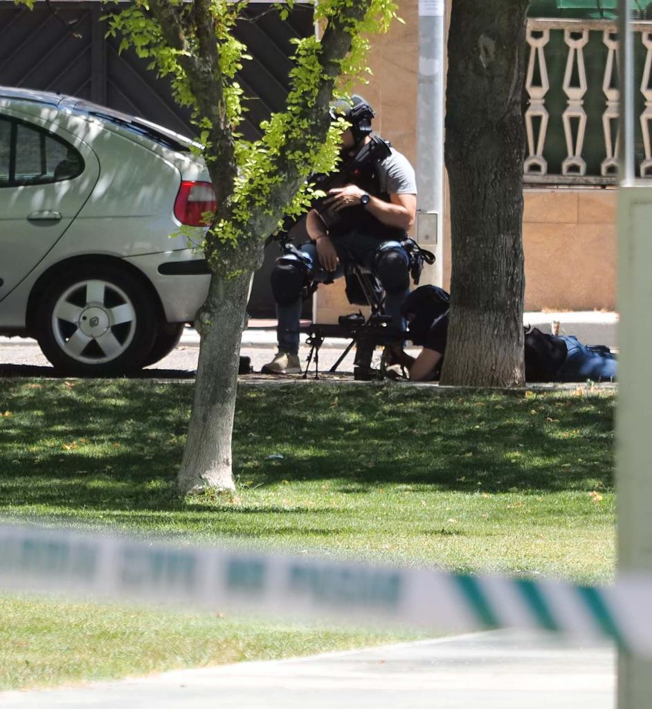Une partie de l'opération déployée par la Garde civile à Santovenia de Pisuerga.