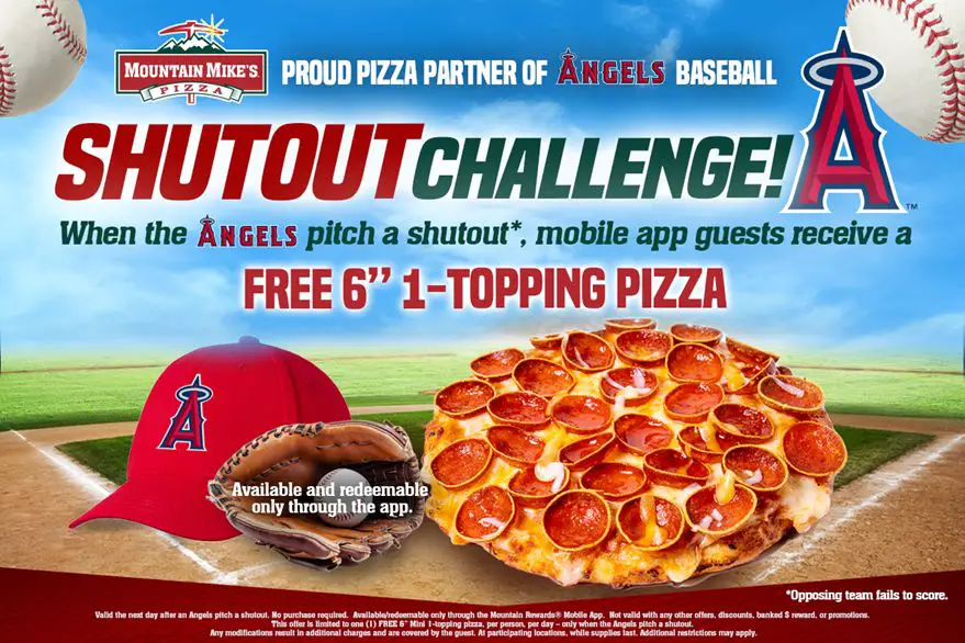 Mountain Mike's Pizza célèbre le baseball des anges avec "Défi de blanchissage" & Pizzas gratuites