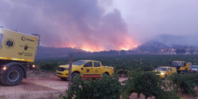 Brûler 300 hectares dans l&rsquo;incendie déclaré à la place de La Patoja, à Jumilla