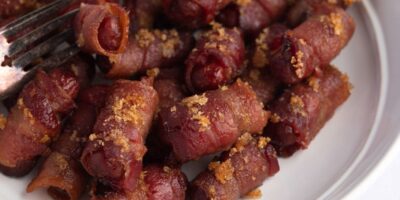Petits Smokies enveloppés de bacon (seulement 3 ingrédients !)