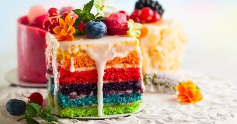 25 desserts arc-en-ciel colorés et amusants