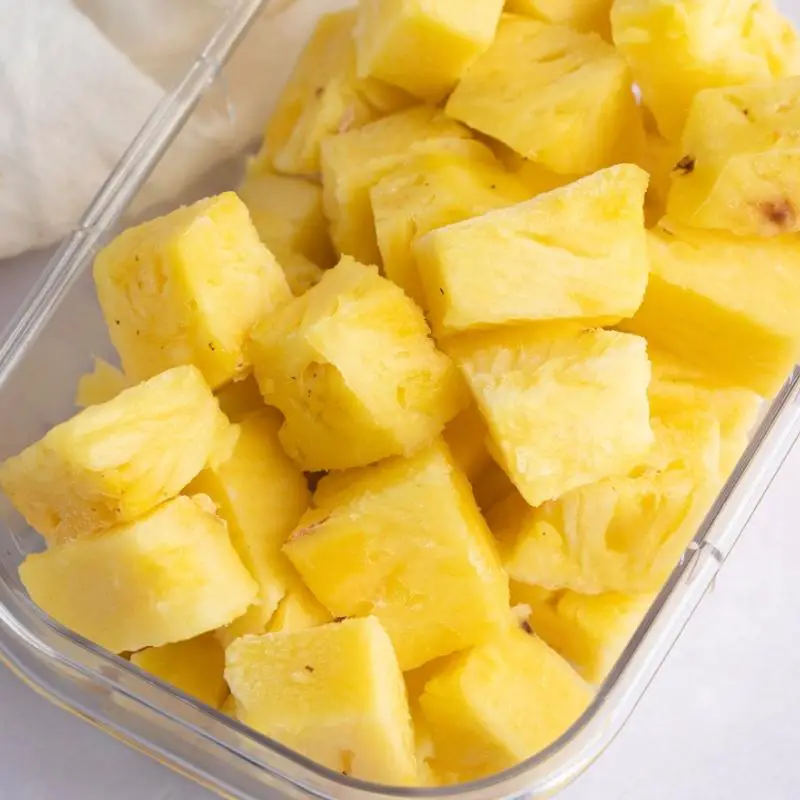Comment congeler l'ananas : tranches d'ananas congelées
