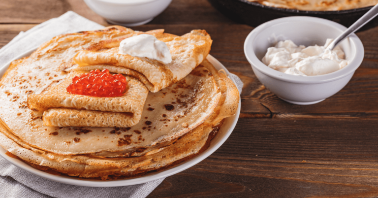 Traditional Russian Crepes Blini