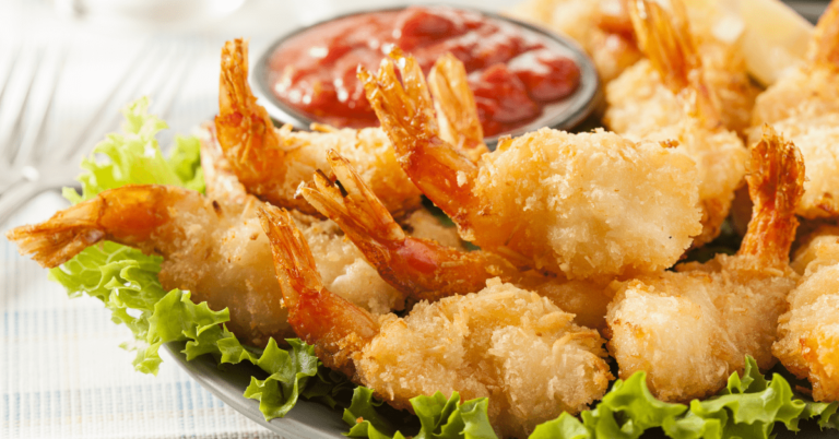 Homemade Coconut Shrimp With Tomato Sauce