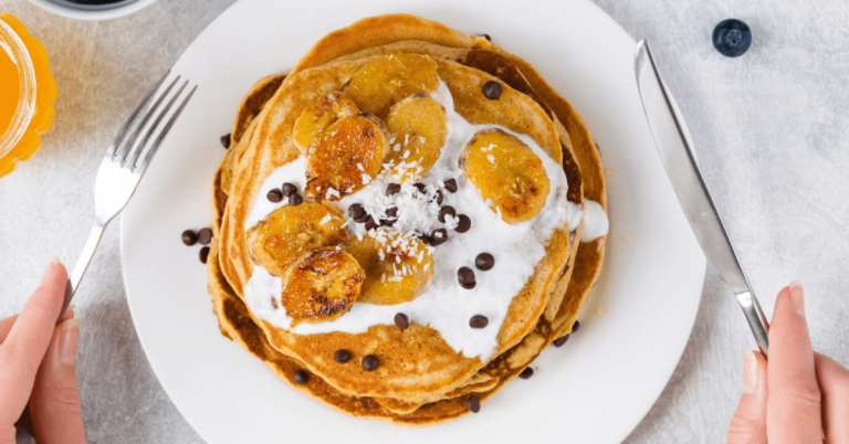 Pancakes with Bananas and Chocolate Chips