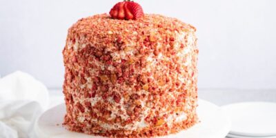 Gâteau croquant aux fraises (recette facile)