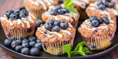 Muffins aux bleuets aux bleuets surgelés