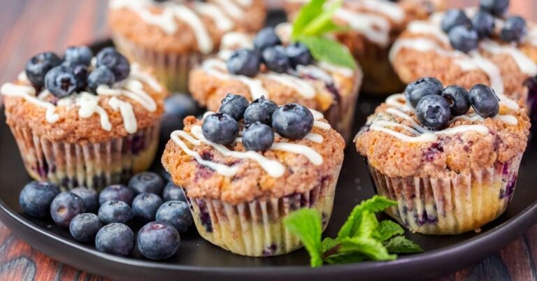 Muffins aux bleuets aux bleuets surgelés