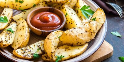 Quartiers de pommes de terre pour friteuse à air