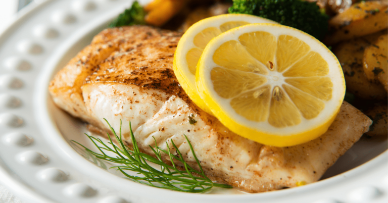 Grilled Halibut with Lemons