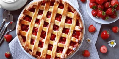 Tarte aux fraises aux fraises surgelées