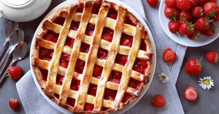 Tarte aux fraises aux fraises surgelées