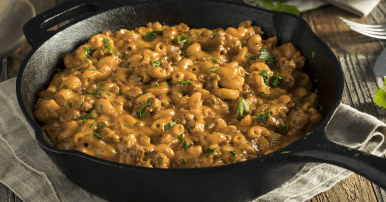 Homemade Macaroni and Cheese with Ground Beef
