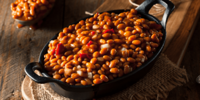 Haricots cuits au barbecue