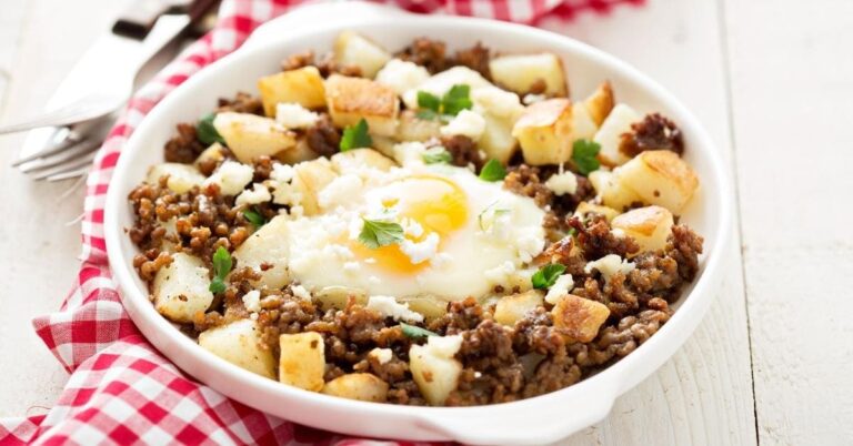 10 recettes de petit-déjeuner au boeuf haché (meilleures idées)