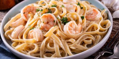 Recette facile de crevettes Alfredo